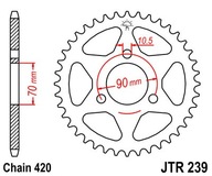 JT JTR239.42 ZADNÉ OZUBENÉ KOLO JT JTR239.42 ZADNÉ OZUBENÉ KOLO