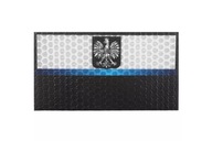 IR IFF nášivka na suchý zips poľská vlajka zhasnutá čiernobiela polícia IR IFF nášivka na suchý zips poľská vlajka zhasnutá čiernobiela polícia