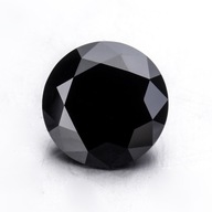 MOISSANITE 6 mm čierny moissanit brilantný diamant