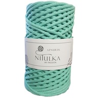 Bavlnená pletená šnúrka 5mm 200m - SEA GREEN Bavlnená pletená šnúrka 5mm 200m - SEA GREEN