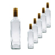 5x 500ml WHISKY SKLENENÁ FĽAŠA NA HORSKÝ LIkéR LIKÉROVÉ VÍNO S viečkom 5x 500ml WHISKY SKLENENÁ FĽAŠA NA HORSKÝ LIkéR LIKÉROVÉ VÍNO S viečkom