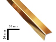 UHOLOVÝ PROFIL 20/20 na zasklenie dlaždíc ZŁOTY GOLD UHOLOVÝ PROFIL 20/20 na zasklenie dlaždíc ZŁOTY GOLD
