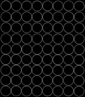 Nálepky bodky kruhy kruhy bodky 5cm čierne 72ks