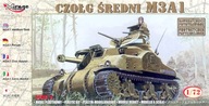 MIRAGE 72803 1:72 M3A1 Stredný tank liaty trup