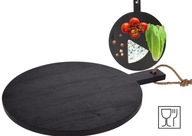 Guľatá drevená servírovacia doska, veľký stojan 50 cm Guľatá drevená servírovacia doska, veľký stojan 50 cm
