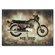 PLECHOVÝ DARČEK GRAFICKÝ OBRAZ MZ 250 CLASSIC PLECHOVÝ DARČEK GRAFICKÝ OBRAZ MZ 250 CLASSIC