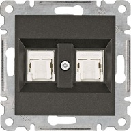Lumina2 INTENSE RJ45 počítačová zásuvka dvojitá UTP 5e čierna WL2123 Lumina2 INTENSE RJ45 počítačová zásuvka dvojitá UTP 5e čierna WL2123