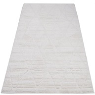 Mäkký koberec do obývačky Skandi biely koberec 150x220