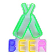 NEON LED BEER pivný nápis plexi 3xAA / USB dekorácia NEON LED BEER pivný nápis plexi 3xAA / USB dekorácia
