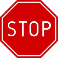 Nápis B-20: STOP - Fóliová nálepka
