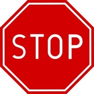 Nápis B-20: STOP - Fóliová nálepka Nápis B-20: STOP - Fóliová nálepka