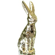 Králik zajac porcelán zlatý veľký H24 DEcodomi