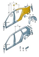 *ČASŤ BOČNEJ STENY VOLKSWAGEN ORIGINÁL OE