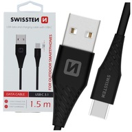 SWISSTEN TPU USB nabíjací kábel USB-C 1,5m 9mm SWISSTEN TPU USB nabíjací kábel USB-C 1,5m 9mm