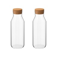 2 ks IKEA 365+ Karafa s korkom - sklo číre/korok 0,5l