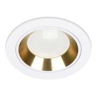 Zápustné halogénové stropné svietidlo, okrúhle, biele a zlaté, pre LED Zápustné halogénové stropné svietidlo, okrúhle, biele a zlaté, pre LED
