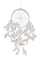 Macrame nástenný lapač snov INDONÉZIA 65cm Biely Macrame nástenný lapač snov INDONÉZIA 65cm Biely