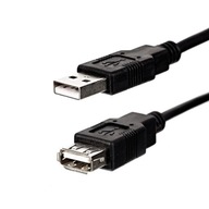 USB predlžovací kábel (2.0), USB A M - USB A F, 3m, čierny