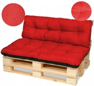 Vankúše pod paletový nábytok lavice 120x80+120x38 červené Vankúše pod paletový nábytok lavice 120x80+120x38 červené