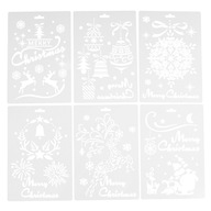 Šablóna kreslenia 12 hárkov vianočných šablón