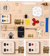 MONTESSORI SENZORY MANIPULAČNÁ DOSKA 16V1 MONTESSORI SENZORY MANIPULAČNÁ DOSKA 16V1