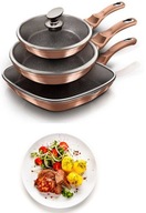 SADA 3 PANvíc 20/24/28CM S MRAMOROVÝM POVLAKOM SADA 3 PANvíc 20/24/28CM S MRAMOROVÝM POVLAKOM