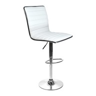 Barová stolička Hoker vyrobená z ekokože bielej farby