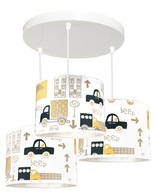 ZÁVESNÉ STROPNÉ LAMPY, AUTA ŽLTÉ LUSTRE, 3 LED tienidlá NA IZBOVÉ LAMPY ZÁVESNÉ STROPNÉ LAMPY, AUTA ŽLTÉ LUSTRE, 3 LED tienidlá NA IZBOVÉ LAMPY