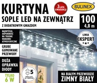 BULINEX LED cencúľový záves 100L studená biela