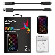 ADATA Externý SSD SE900 2TB USB3.2-A/C RGB