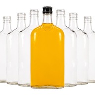 50 kusov PLOCHÁ sklenená fľaša 500 na ŠŤAVOVÉ TINKTÚRY