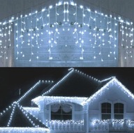 Vianočné osvetlenie cencúle 300 LED studené biele telové Vianočné osvetlenie cencúle 300 LED studené biele telové