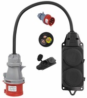 SIEŤOVÝ ADAPTÉR REDUKČNÝ ADAPTÉR ZÁSTRČKA 16/5 CEE SPONLE 16A 2x 230V SIEŤOVÝ ADAPTÉR REDUKČNÝ ADAPTÉR ZÁSTRČKA 16/5 CEE SPONLE 16A 2x 230V