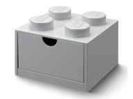 LEGO kontajner so zásuvkou Brick 4 Grey