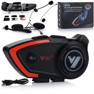 VITO V80 MOTOCYKLOVÝ INTERKOM BLUETOOTH REPRODUKTORY IPX6 VODOtesné 1000mAh VITO V80 MOTOCYKLOVÝ INTERKOM BLUETOOTH REPRODUKTORY IPX6 VODOtesné 1000mAh