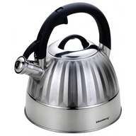 Plynová kanvica 3L s píšťalkou, oceľ, strieborná indukcia KLAUSBERG KB-7480 Plynová kanvica 3L s píšťalkou, oceľ, strieborná indukcia KLAUSBERG KB-7480