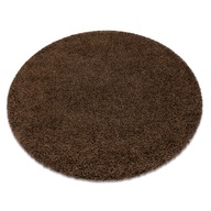 SOFFI huňatý CIRCLE CARPET 120 cm hrubý HNEDÁ #AF217 SOFFI huňatý CIRCLE CARPET 120 cm hrubý HNEDÁ #AF217