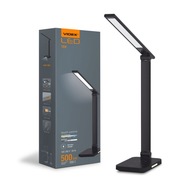 Čierna LED stolná lampa 18W s bezdrôtovým nabíjaním VIDEOX 500lm Čierna LED stolná lampa 18W s bezdrôtovým nabíjaním VIDEOX 500lm