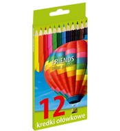 12 farieb ceruziek so šesťhranným prierezom