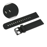 Univerzálny remienok 24 mm silikón čierny, čierna spona + teleskopy, U15 Univerzálny remienok 24 mm silikón čierny, čierna spona + teleskopy, U15
