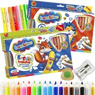 Bambino Trojhranné ceruzkové pastelky 18 farieb strúhadlo 3233