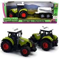 TRAKTOR S HLADKOVÝM PRÍvesom SVETLO ZELENÁ TRAKTOR S HLADKOVÝM PRÍvesom SVETLO ZELENÁ