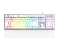 Herná USB klávesnica Krux Frost Silver-White RGB Herná USB klávesnica Krux Frost Silver-White RGB