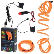 LED ambientné osvetlenie do auta / auto USB / 12V 5m oranžová páska