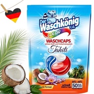 Der Waschkonig Tahiti kapsule na pranie GERMAN COLOR 50 ks Der Waschkonig Tahiti kapsule na pranie GERMAN COLOR 50 ks