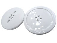 44 mm dekoratívne gombíky 12 kusov biely optický K165 0520 44 mm dekoratívne gombíky 12 kusov biely optický K165 0520