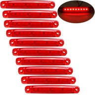 10 ks SVIETIDLO 9 LED 12V 24V ČERVENÁ 10 ks SVIETIDLO 9 LED 12V 24V ČERVENÁ