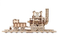 3D drevená logická parná lokomotíva