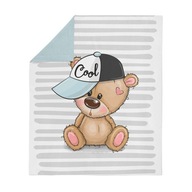 XL bavlnený panel: Cool medvedík na prúžkoch XL bavlnený panel: Cool medvedík na prúžkoch
