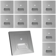 10x LED SCHODISKOVÉ SVETLO ZÁPUSTNÉ DO STENY, SNÍMAČ 10x LED SCHODISKOVÉ SVETLO ZÁPUSTNÉ DO STENY, SNÍMAČ